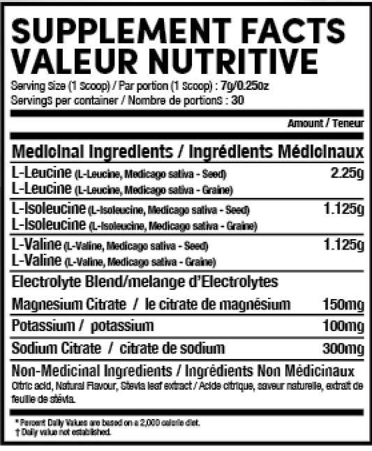 BCAA Amino Acid Supplement with Electrolytes - Iced Tea - TruMe Wellness