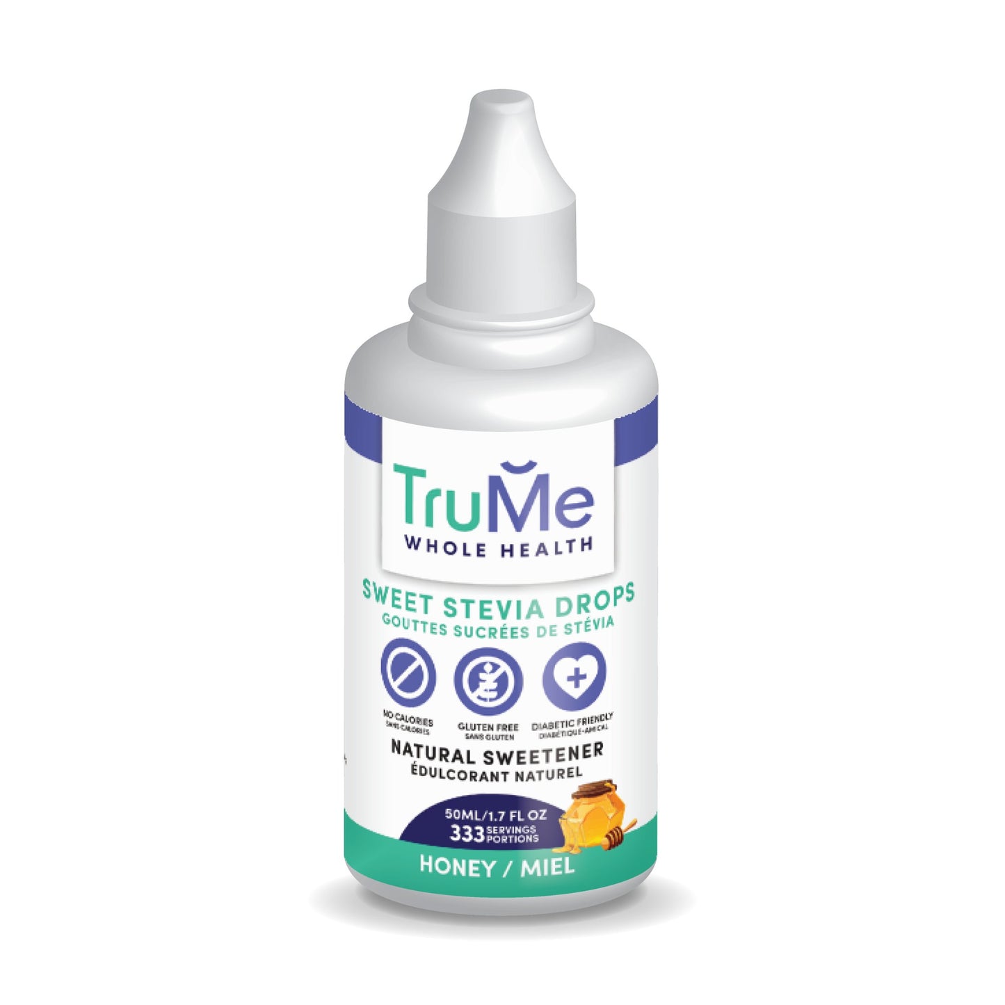 Sweet Stevia Drops - Honey *NEW* - TruMe Wellness