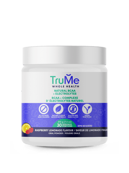 BCAA Amino Acid Supplement with Electrolytes - Raspberry Lemonade - TruMe Wellness