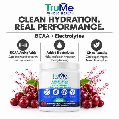 BCAA Powder with Electrolytes - Cherry - TruMe Wellness