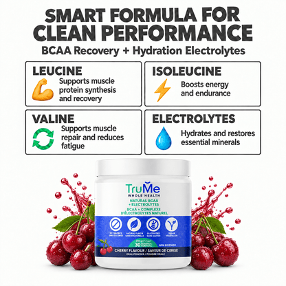 BCAA Powder with Electrolytes - Cherry - TruMe Wellness