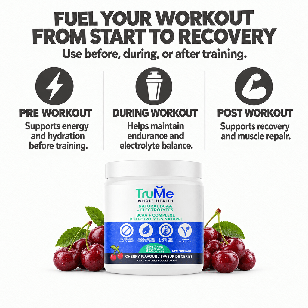 BCAA Powder with Electrolytes - Cherry - TruMe Wellness