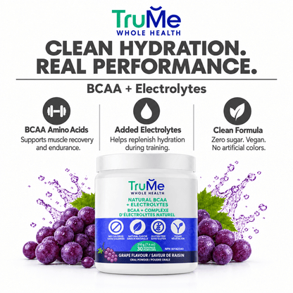BCAA Powder with Electrolytes - Grape - TruMe Wellness
