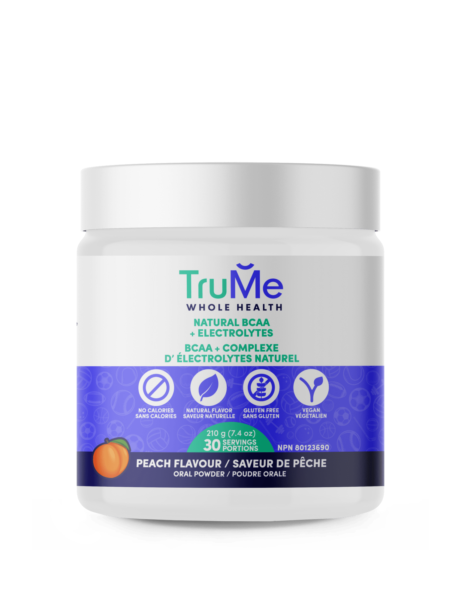 BCAA Powder with Electrolytes - Peach - TruMe Wellness