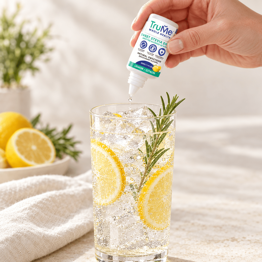 Keto Lemon Stevia Drops - Zero Carb Liquid Sweetener - TruMe Wellness