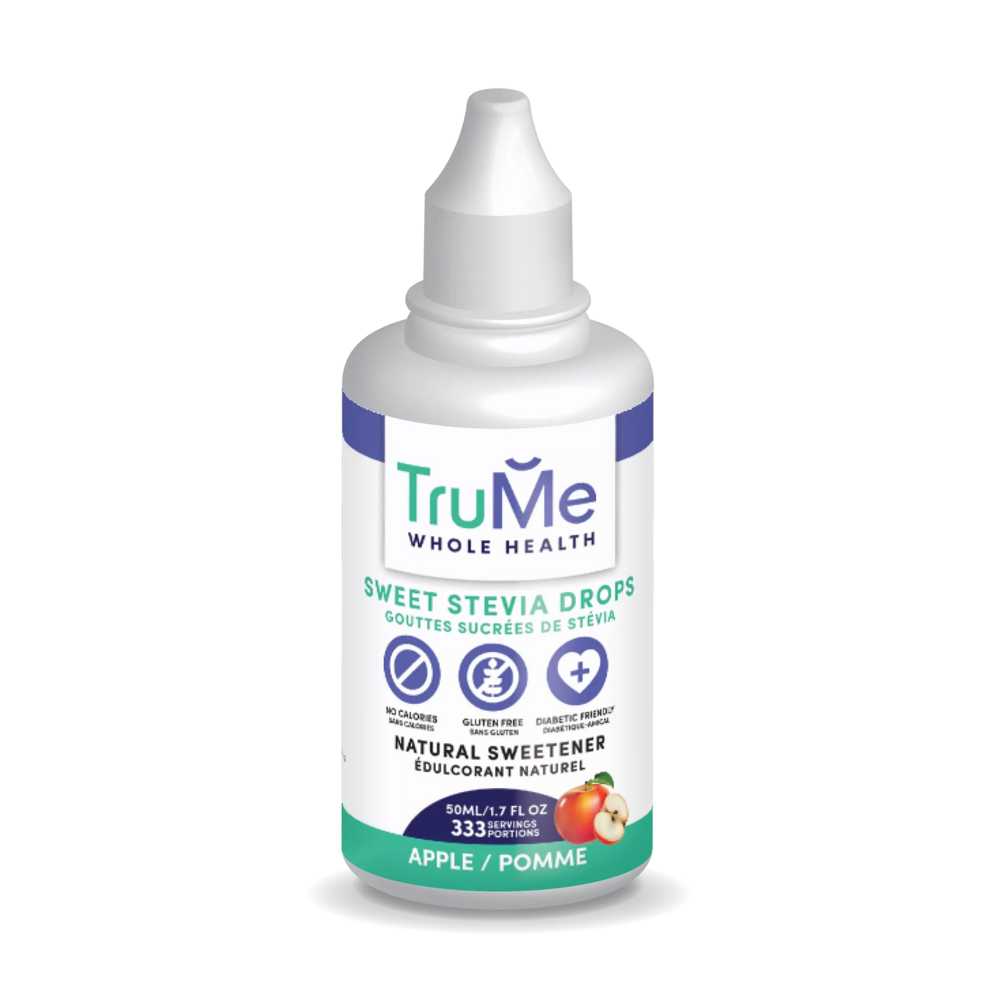 Sweet Stevia Drops - Apple - TruMe Wellness