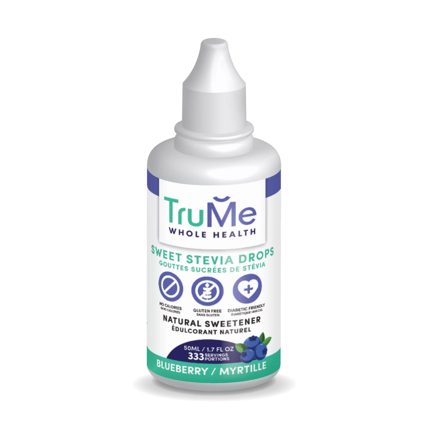 Sweet Stevia Drops - Blueberry - TruMe Wellness