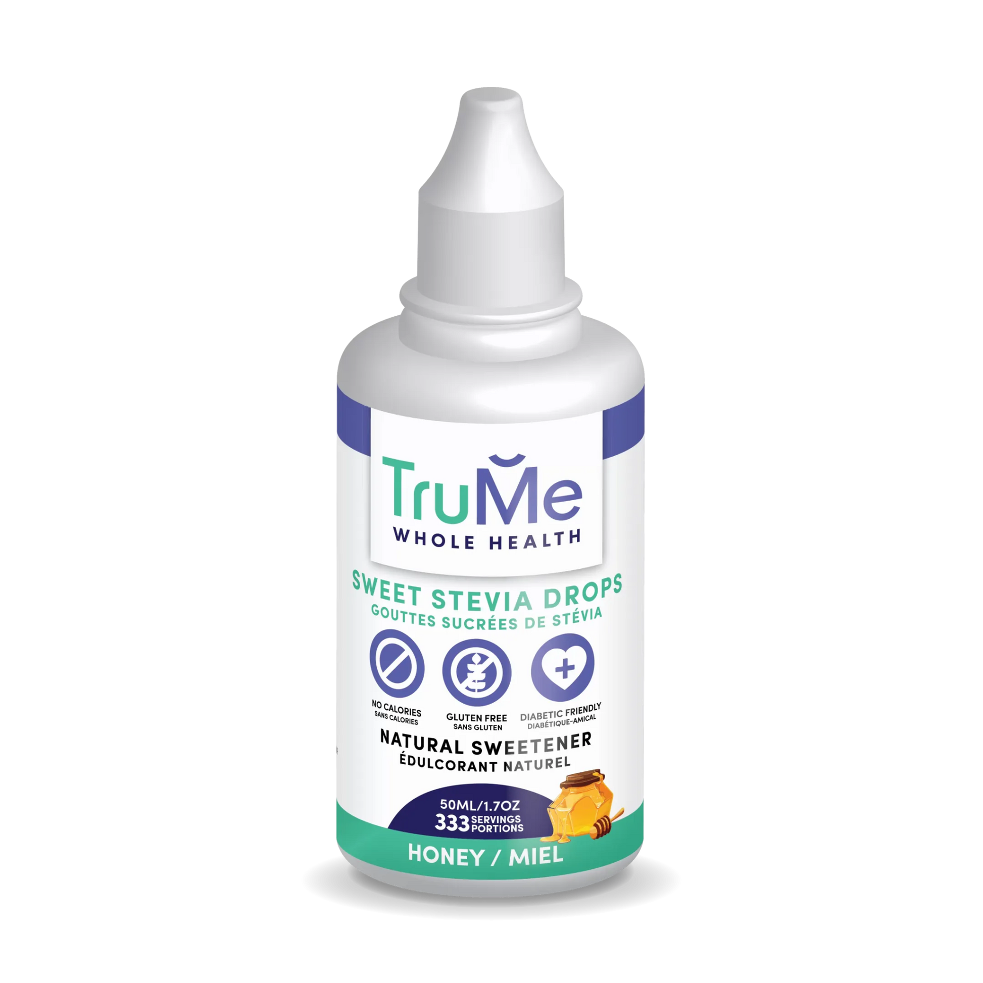 Sweet Stevia Drops - Honey - TruMe Wellness