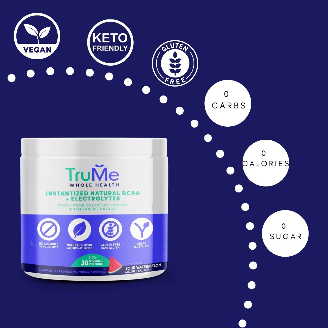 **New**BCAA Amino Acid Supplement with Electrolytes - Raspberry Lemonade - TruMe Wellness